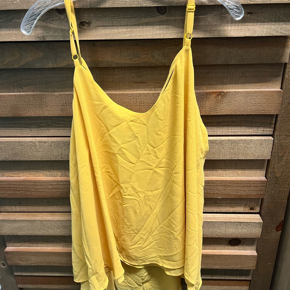 Torrid Chiffon swing cami camisole soft yellow size 3 NWT